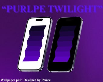 Minimalist Purple Twilight Phone Wallpaper Set | Modern (Digital Download)