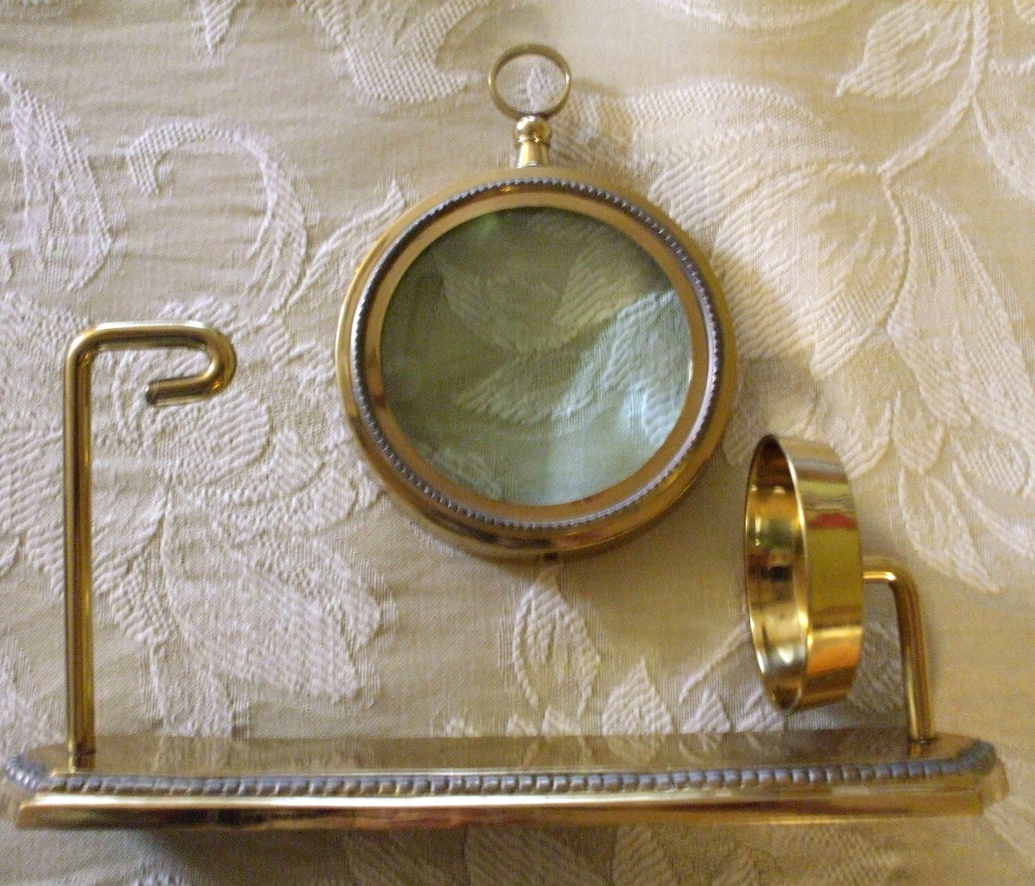 Magnifying Glass Brass Candle Holder Wall Decor Etsy
