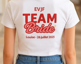 Camiseta EVJF personnalisé - enterrement vie de jeune fille - Idée cadeau mariée