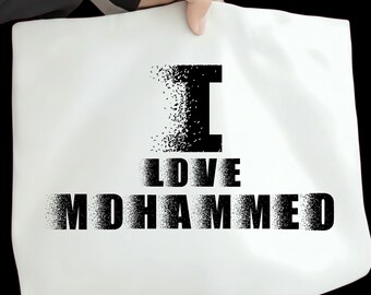 I Love Mohammed T-Shirt PNG, Islamic Pride Gift (Digital Download)