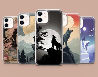 Wolf Phone Case Wolf Howling Cover for iPhone 16,15,14,13,12, Samsung S25Fe,S24,S23,S22,A16,A26,A56, Pixel 9Pro,8A,