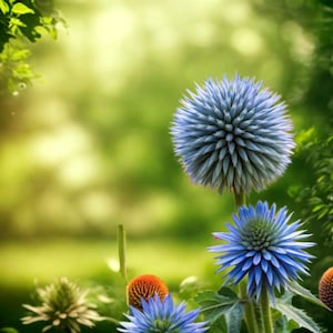 Big Blue Globe Distelsamen - Echinops Ritro - 50 Easy-Grow USA Samen