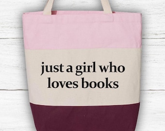 Dreifarbige Baumwolltasche: Geschenk für Buchliebhaber