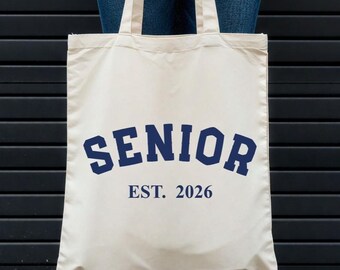 Senior Est 2026 Tote Bag: College Graduation Gift, Class of 2026 Senior Tote