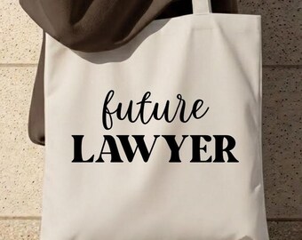 Future Lawyer Tote Bag Law School Student Gift, Law Graduate Pre-Law Bag