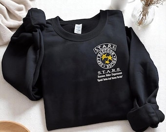 Resident Evil Embroidered Sweatshirt, Umbrella Corporation Hoodie, Leon Kennedy Shirt, Horror Game Merch, Gift For Gamers