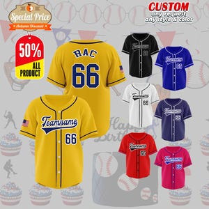 Custom Baseball Jersey: Embroidered Team Uniform, Corporate & Fan Apparel