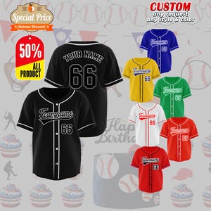 Custom Baseball Jersey: Personalized Team Uniform, Embroidered Details