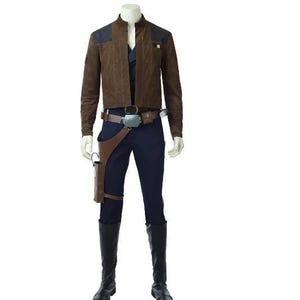 Han Solo Leather Belt with Holster – Star Wars Cosplay Accessory | Sci-Fi Blaster Prop for Men