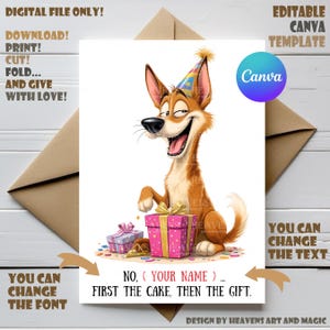 Basenji lover Birthday Card | Digital Birthday Card  | Cute Editable Template | Edit Name | Personalised Birthday Card | Editable card