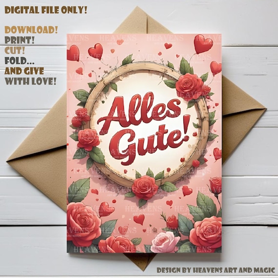 Alles gute | lustige digitale Karte | Liebeskarte | Valentinstagskarte | Grußkarte | greeting kard |  birthday card | Glückwunsch