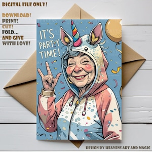 Funny Birthday Card for friend,  Printable Card for old friend , Humorous Birthday card Perfect for friends, coworkers, or loved ones