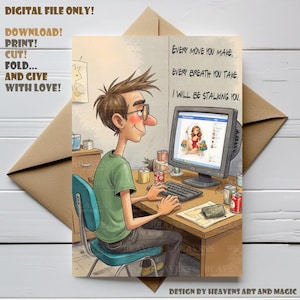 Funny love card | FB love | Card for her |  Greeting card | Valentine card | Sweet card | DIgital card | Funny card | Greeting card for her