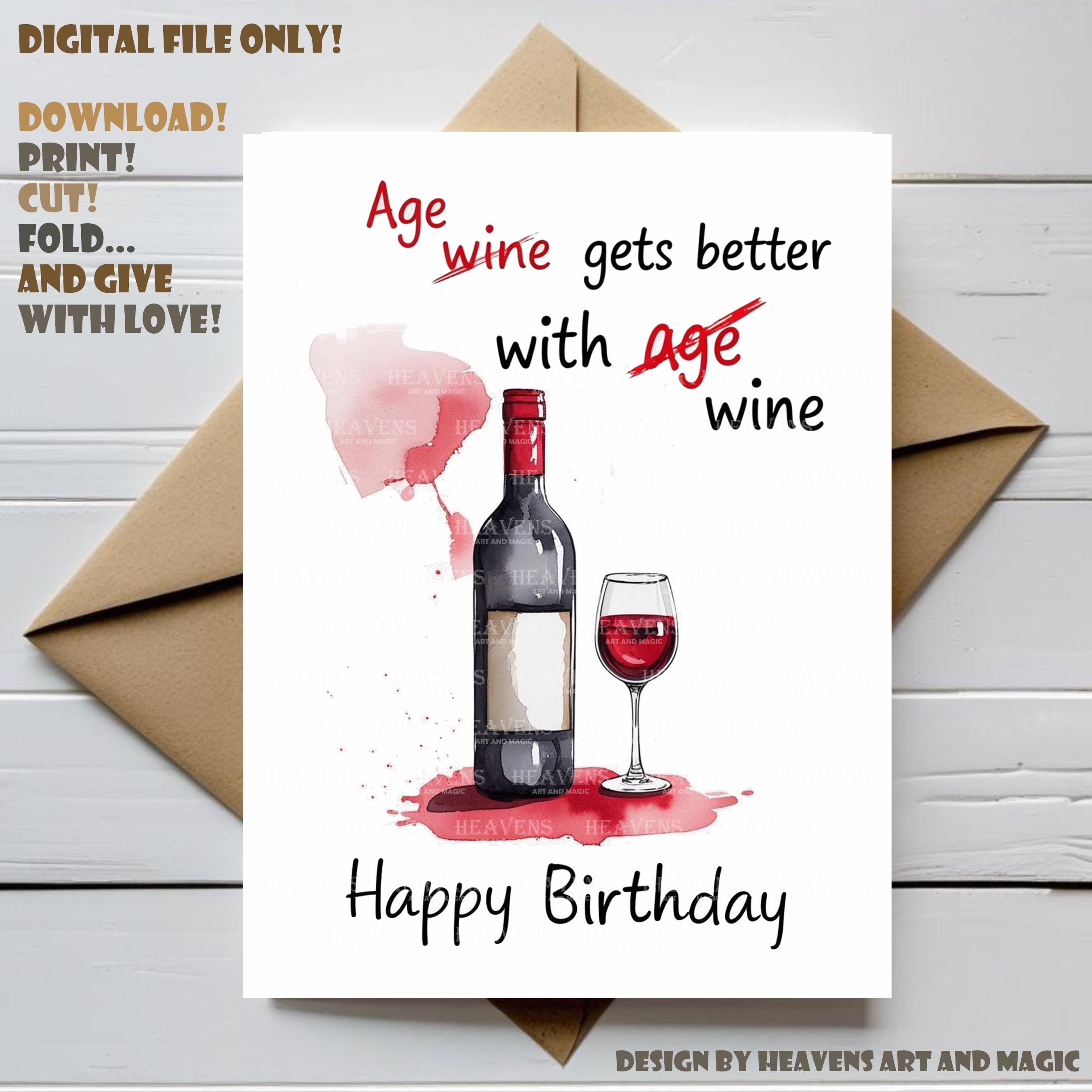 Funny wine birthday - Etsy België, image size:2704x2704