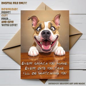 Funny Pitbull dog Greetings | Cute dog poem| Digital Birthday Card | Dog lover | Dog mom | Dog dad | Puppy Birthday | Card from dog |