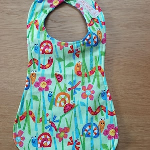 Baby bib personalized sloppy bib bib baby bib animals snail dots gift
