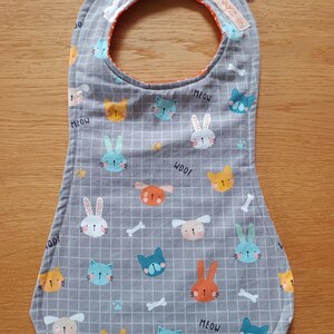 Baby bib sloppy bib baby bib personalized owls animals dogs cats dots gift