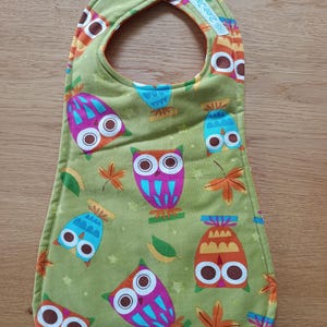 Baby bib sloppy bib baby bib personalized owls animals dots gift