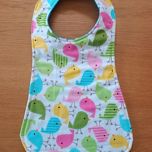 Baby bib sloppy bib bib baby bib animals birds dots gift
