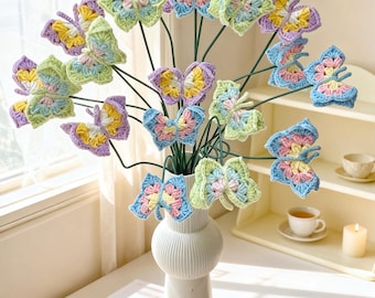 Ramo de mariposas de crochet: regalo para alegrarte la vida – Decoración hecha a mano
