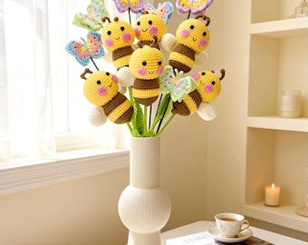 Ramo de abejas de crochet: sorpresa hecha a mano para maestros, niños, cumpleaños y San Valentín.