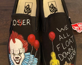 It Stephen King Pennywise Hand Painted Shoes