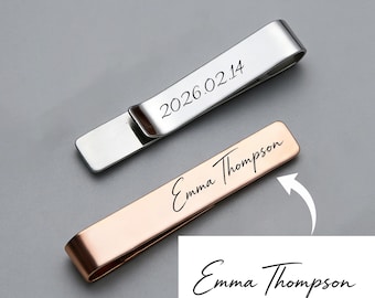 Handwriting Tie clip - Custom Tie Clip - Memorial Tie Clip - Personalized Signature Tie Clip - Father of the Groom Gift - Wedding Gift