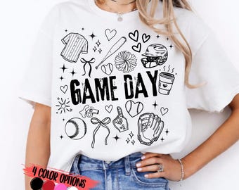 Game Day Softball Baseball SVG PNG | Sports Season Clipart | Mom Life Design