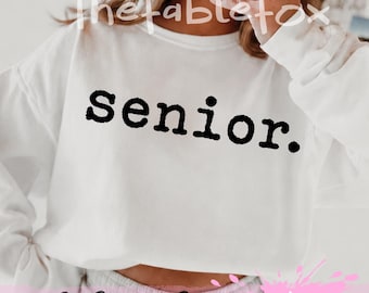 Senior Graduation SVG PNG, Class of 2027, Distressed Typewriter Design