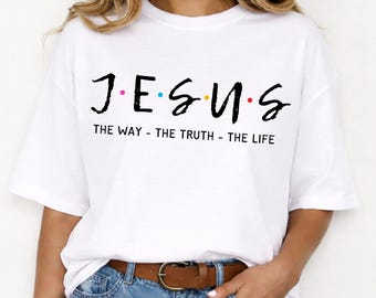 Jesus The Way The Truth The Life Distressed SVG PNG, Christian Clipart, Bible Verse Sublimation Design
