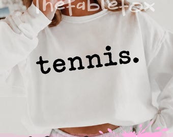Tennis SVG PNG, Tennis Player Game Day, Distressed Typography Design