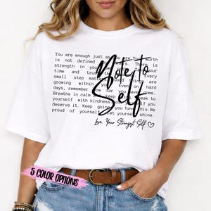 Note To Self SVG PNG, Love Yourself, Positive Inspirational Quotes, Motivational Sublimation Design