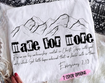 Made for More SVG PNG | Ephesians 2:10 Bible Verse | Christian Design