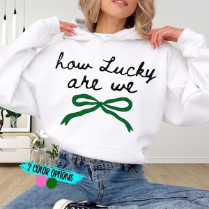 Hur lyckliga är vi SVG PNG | Feeling Lucky Clipart | Flickigt St Patrick's Day-design | Klippfil