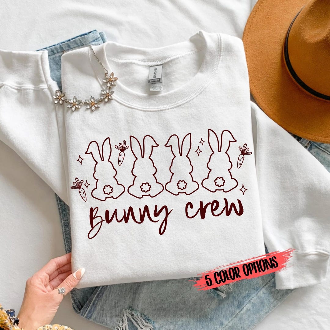 Bunny Crew Easter SVG PNG | Spring Rabbit Cut File for Cricut ...