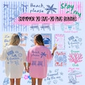 Coastal Summer 20 SVG PNG Bundle | Trendy Retro Ocean Beach Clipart | Preppy Girls Vacation Design