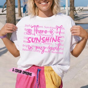 Coquette Coastal Summer Vibes SVG PNG, There is Sunshine In My Soul, Girls Trip Vacation Design