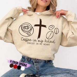 Coffee and Jesus Christ SVG PNG | Coffee Lover Clipart | Christian Design | Cut File