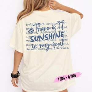 Coquette Coastal Summer Vibes SVG PNG | There is Sunshine In My Soul | Girls Trip Vacation Design image 2