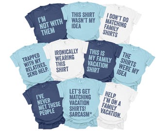 Funny Family Cruise Shirts, Anti Matching Tshirts, I’m Not With Them Shirt, Dysfunctional Family Trip, Sarcastic Group Tees, Cruise Vacation