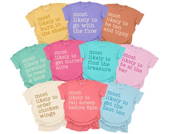 Most Likely To Beach Shirts, Beach Crew Shirts, Matching Beach Shirts, Beachy Destination Shirts, Funny Family Trip Tshirts, Aruba Vacation