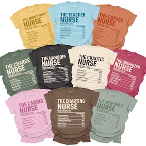 Nutrition Facts Shirts, For Nurses, Funny Group Tees, Matching Nutritional Label Shirts, Comfort Colors, Custom Nutrients Tshirts, Staff Tee