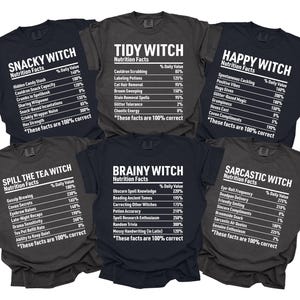 Halloween Nutrition Facts Shirts, Group Teacher Costumes, Nutritional Humor Shirts, Funny Work Party Tees, School Staff Halloween Outfits