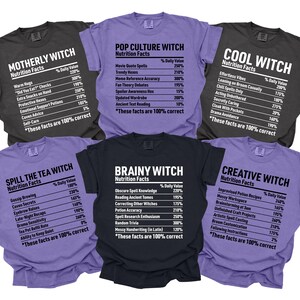 Halloween Nutrition Facts Shirts, Group Teacher Costumes, Nutritional Humor Shirts, Funny Work Party Tees, Teaching Staff Outfit Ideas