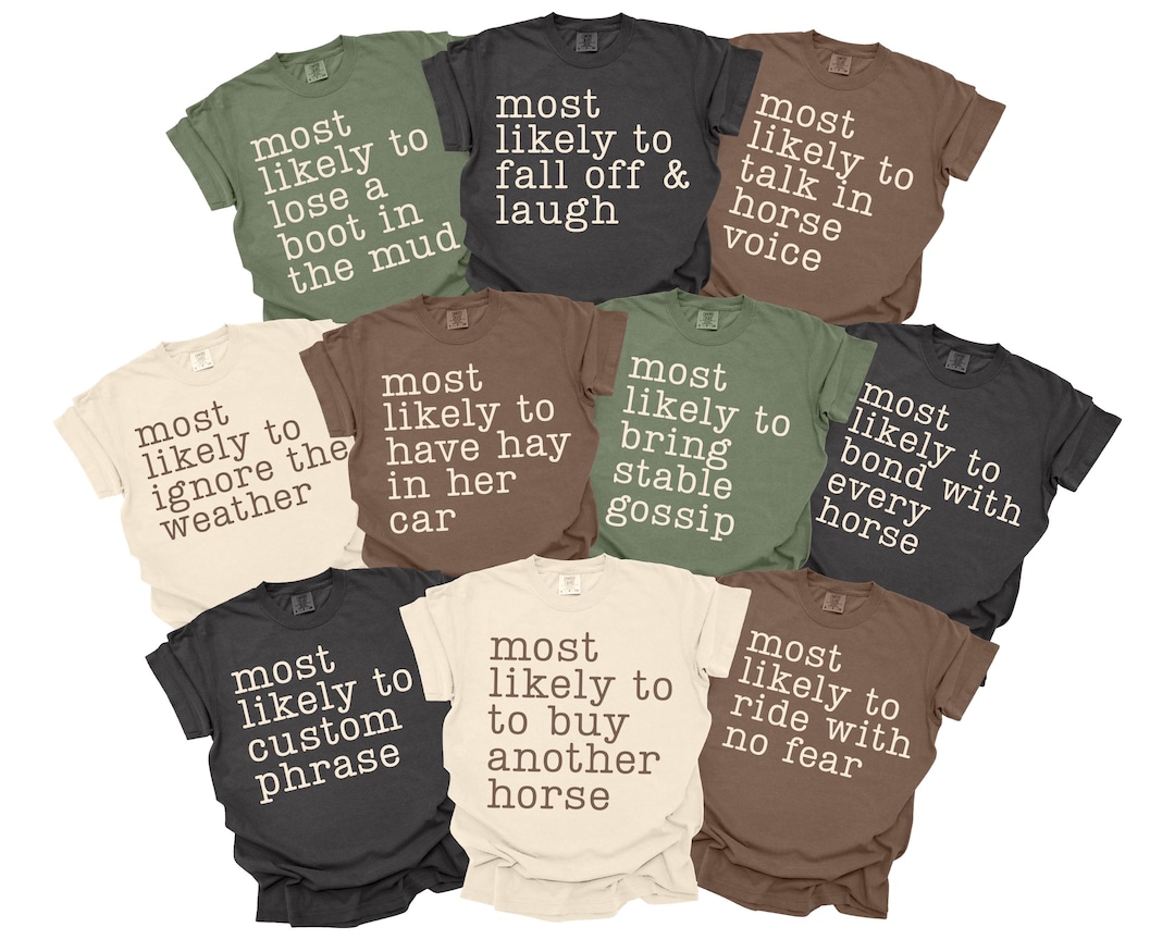Trendy Riding Lesson Shirts Most Likely to Horse Riding Shirts, Comfort Colors, Matching Riding ...