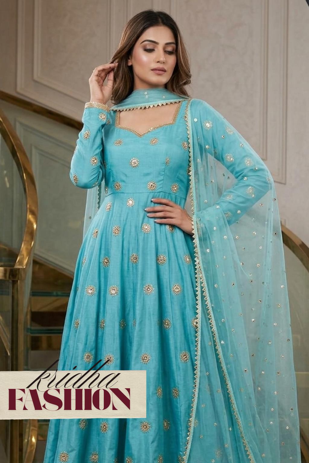 baby blue anarkali dress Buy Baby Blue Anarkali Suit 94661 Online main image 1