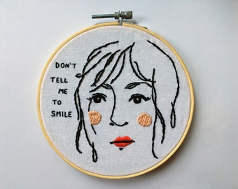 Don't Smile. PDF Hand Embroidery Pattern.