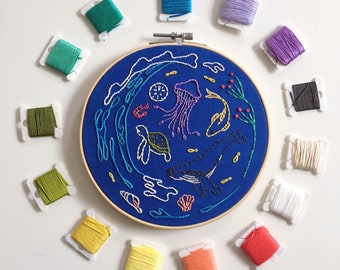 Oceana. PDF Hand Embroidery Pattern.