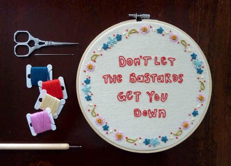 Bastards. PDF Hand Embroidery Pattern. image 1