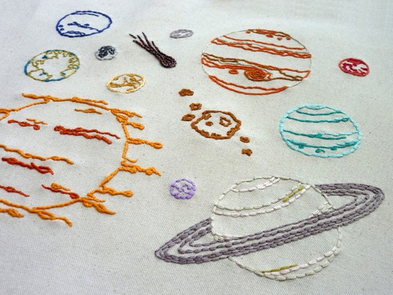 【amour様】planet3rd hand embroidery best The Final Frontier. PDF Hand Embroidery Pattern. - Etsy
